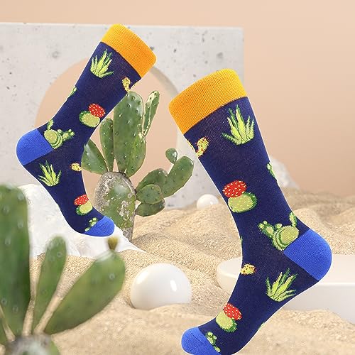 BISOUSOX Men's Funny Colorful Dress Socks (Size 9-12)