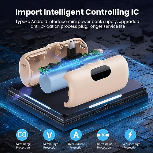 Image of Mini Portable Charger Power Bank for iPhone 17 /16 /15 Series, 5000mAh PD USB C Cell Phone Portable Power,Travel Essentials Battery Pack for iPhone 17 /17 Air /16 /16 pro /15 Series /Android /Samsung Galaxy