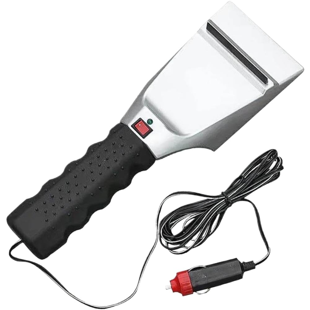 Auto EIS Schaber Beheizte Windschutzscheibe Enteiser Entferner Werkzeug Mit Pinsel Defroster Winter Schnee Entfernung Kit Kompatibel Mit 12V Fahrzeuge(2PCS)