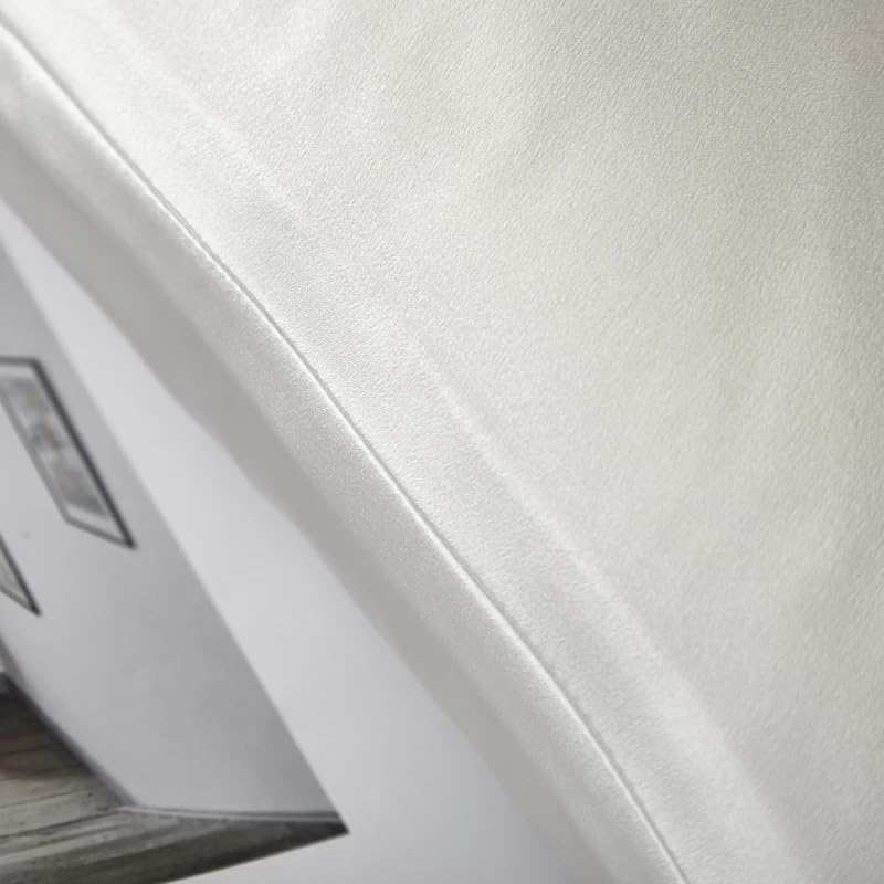 Funda Almohada Funda de Almohada de Seda Morera de 19 mm con Cremallera Oculta Funda de Almohada de Seda auténtica con Funda Almohada Saten(White)