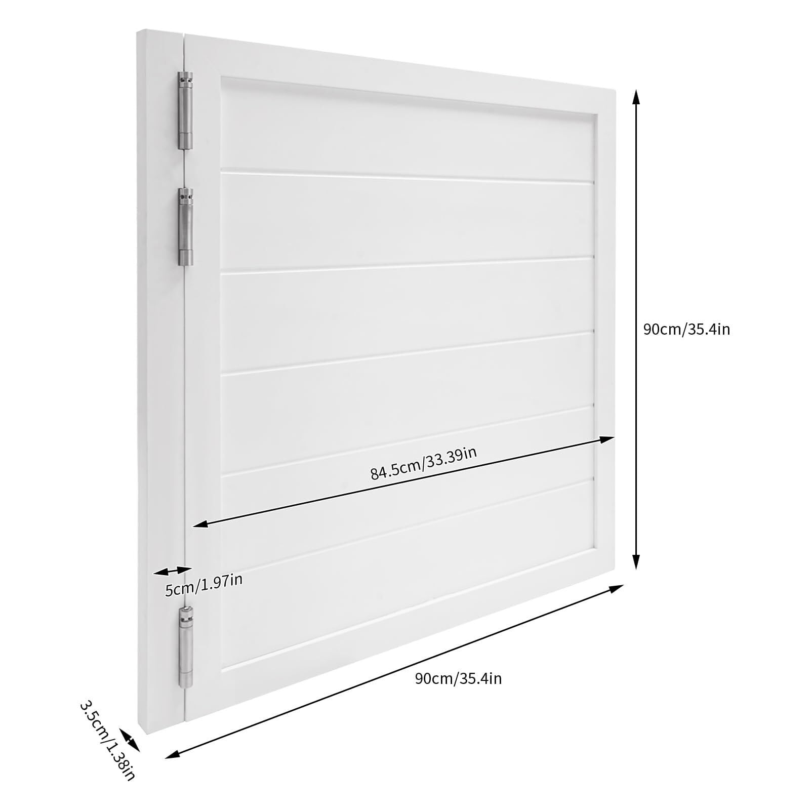 Porte a battente for bar, porte a battente con divisorio interno in legno for saloon con 3 cerniere for ingresso, cucina, negozio, pub, veranda(35.4 * 35.4in-White)