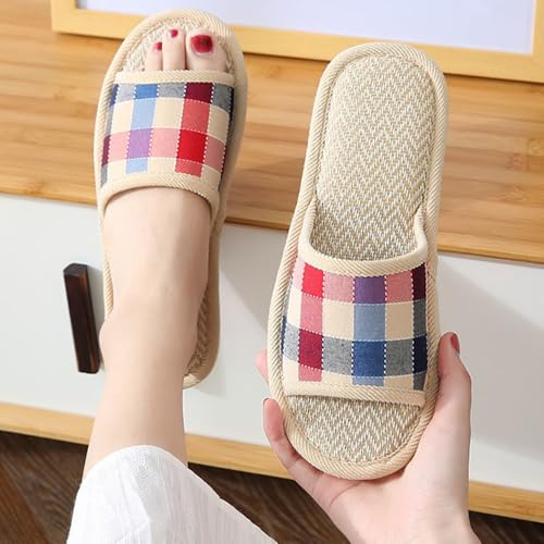 Soft Slippers for Women Men Linen Non Slip Home House Slippers for Home4