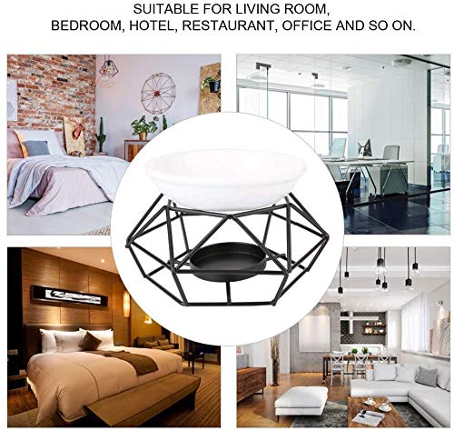 ANNIUP Aromatic Oil Burner,Geometric Ceramic Essential Oil Candle Holder Wax Melt Burner Warmer Melter fragrance Home Office Decoration for Home Office Bedroom Living Room Gifts-01 - Image 8