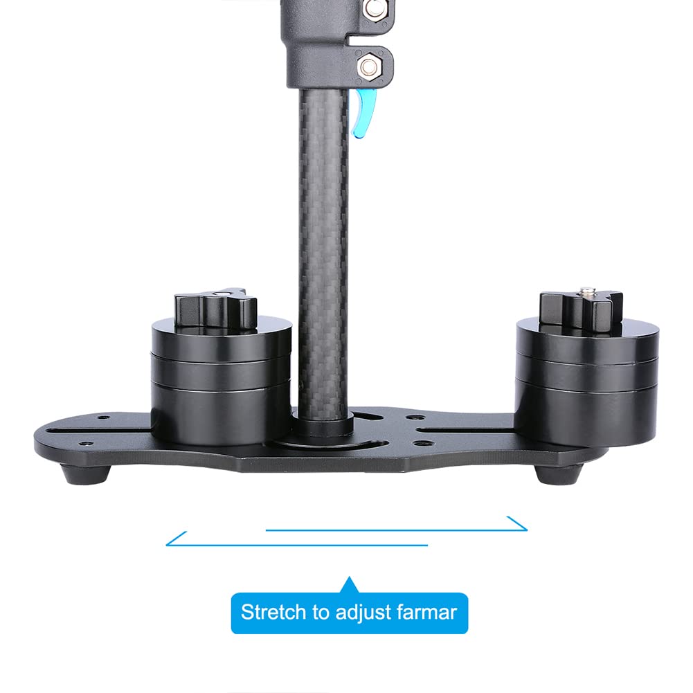 Akozon Estabilizador de Cámara Fibra de Carbono Ajustable 38,2 a 60cm