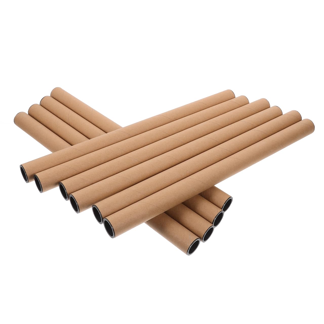 iplusmile 10 Stück Pappröhren 40cm Länge, 2mm Wandstärke Robuste Versandrolle für Poster & Pläne, Stabile Versandhülsen für Kunstwerke & Zeichnungen, Posterröhre Braun für Lagerung und Versand