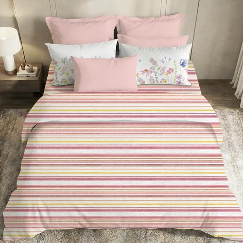 Image of MYTRIDENT Soft Comfort Bedsheet for Double Bed, 100% Cotton Bedsheet, Soft and Breathable, King Size Bedsheet with 2 Pillow Covers - Bloom Era
