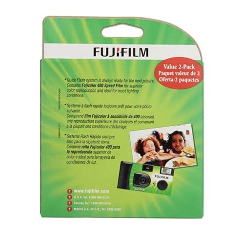 Fujifilm Quicksnap Flash 400 Disposable 35Mm Camera (Pack Of 2) #TOP1