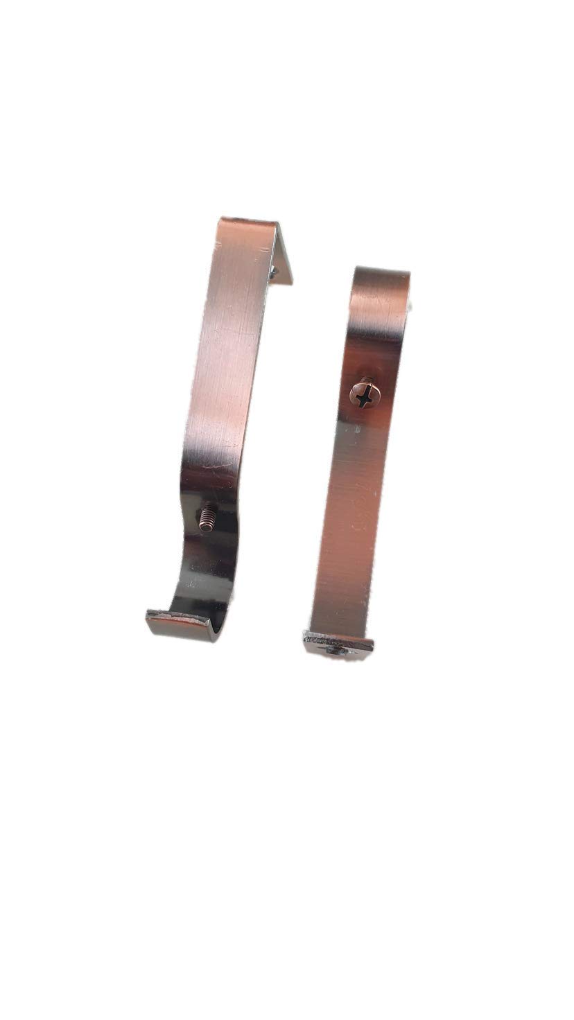 2 pcs Curtain Pole Holder Bracket Copper Colour 19mm Brackets for Curtain Poles Wall Mounted Brackets by HomeElabador