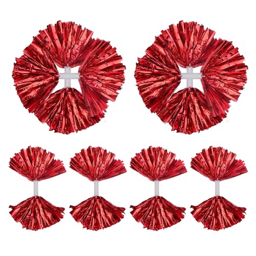 Pompons de cheerleaders en plastique rouge parfaits pour animer les matchs de l'école