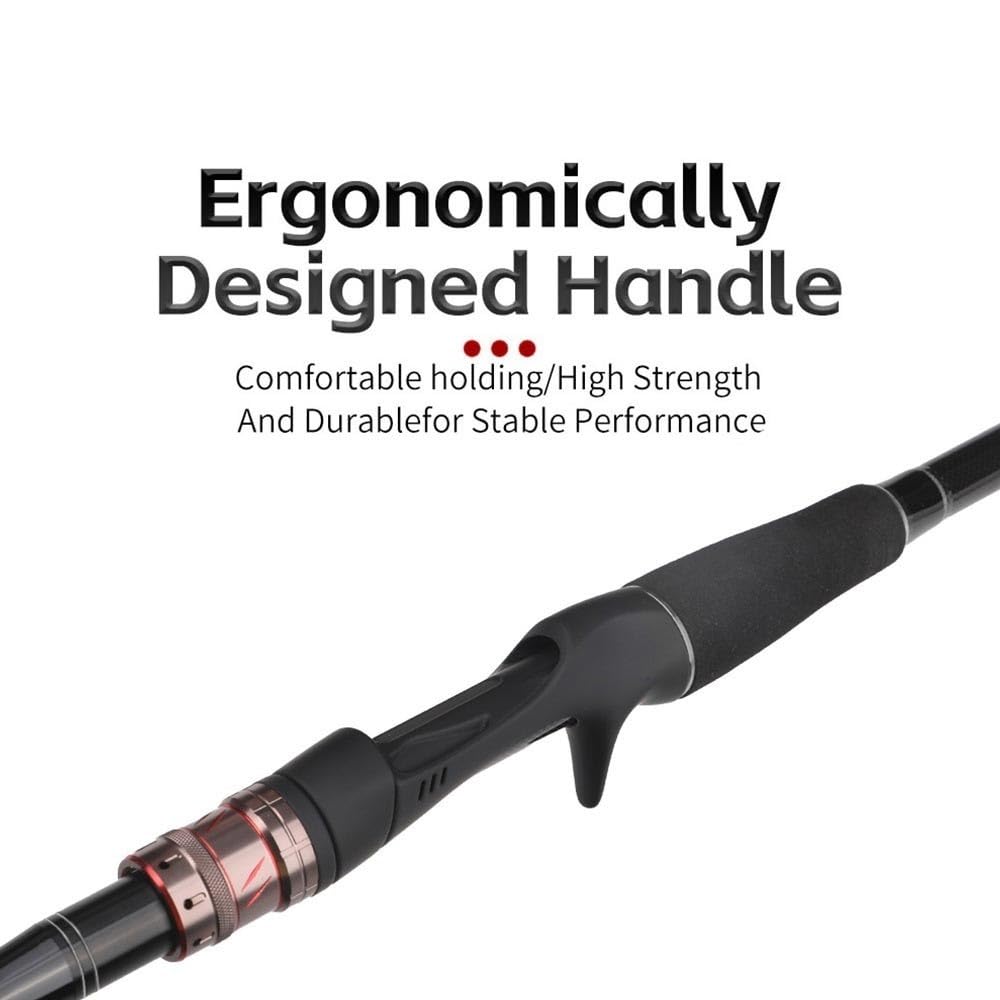 Canna da Pesca per Torrente Canna da Pesca con Esche Artificiali a 4 sezioni H Power in Fibra di Carbonio, Peso dell'esca 14-35 g Canna da Pesca compatta(1.8m)