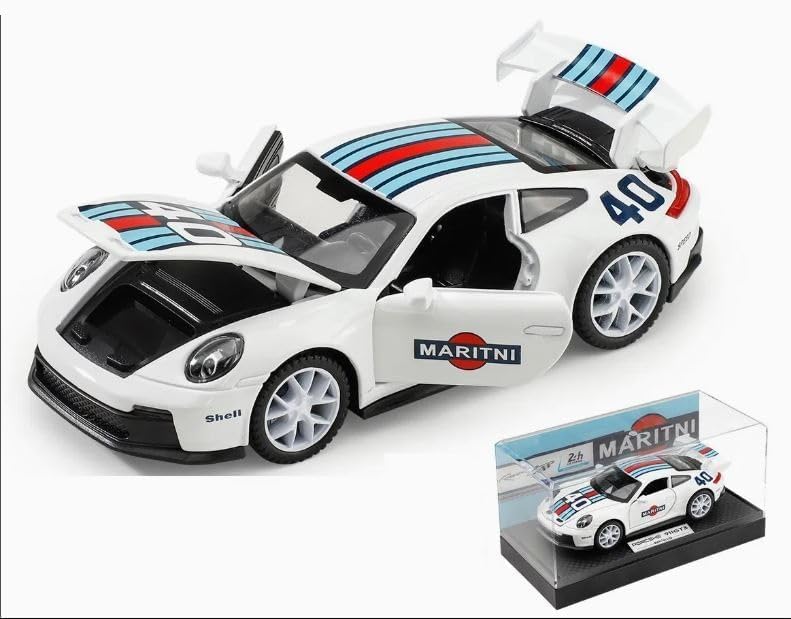 Image of MANAKI ENTERPRISE Scale 1:32 Porsche 911 GT3 RS RSR Turbo S Alloy Diecast Pullback Metal Car Toy with Sound Light & Opening Doors - Great Gift Toy for Kids | Color as per Stock