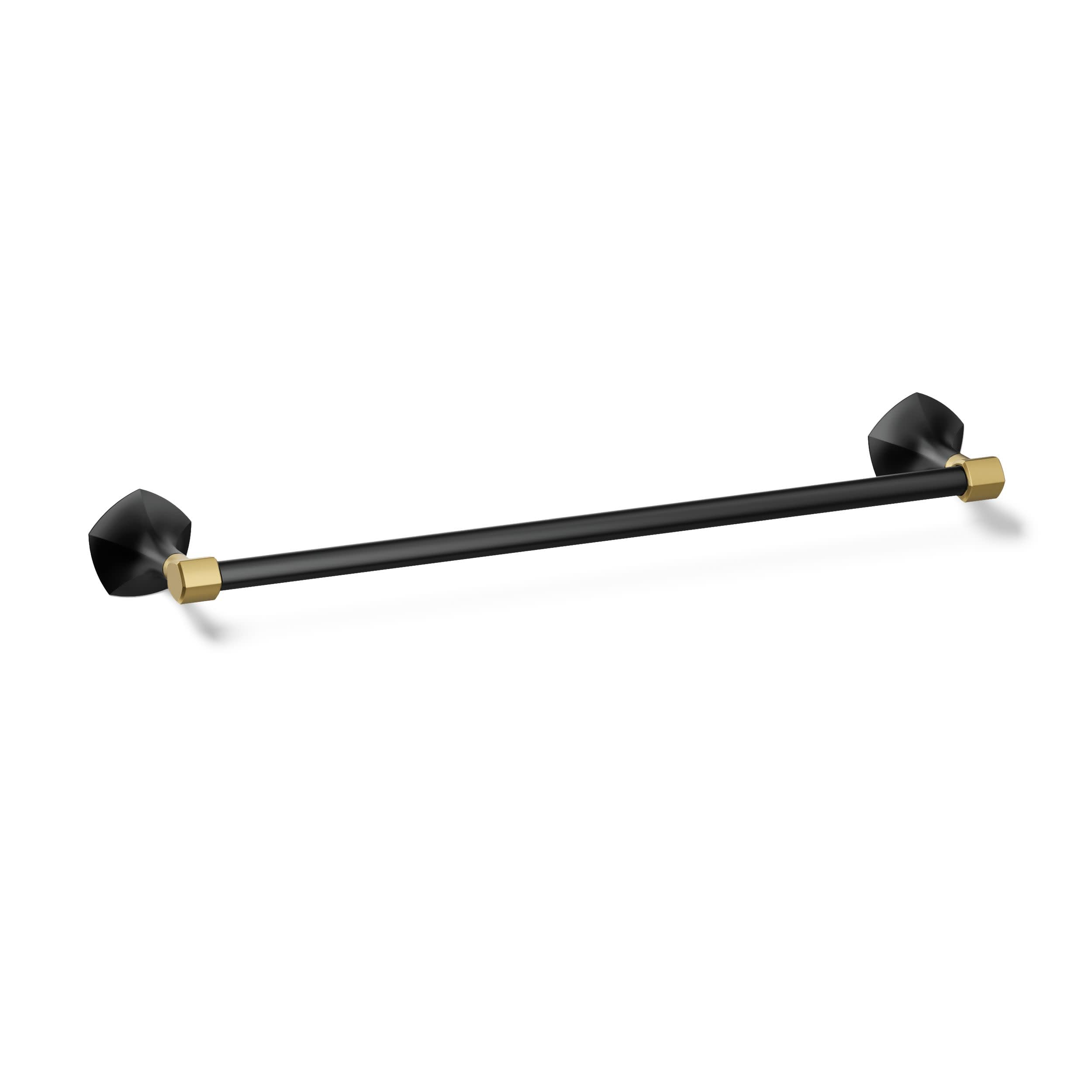 Barre porte-serviettes noir mat pour douche design Kohler Occasion 18 po