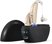 Kullre Rechargeable Hearing Aids for Seniors: Noise Cancelling, Volume Control, Invisible Fit & Charging Case