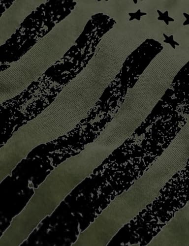 Ohoo Men's Slim Fit American Flag Hoodie Lightweight with Kangaroo Pocket4