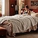 Bedsure GentleSoft King Size Blanket for Bed - Cozy Soft Blankets for Women, Cute Large Fleece Throws for Girls, Beige, 108x90 Inches