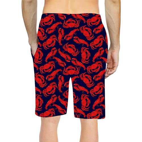 Image of Mens Pajama Shorts Graphic Lounge Bottoms Sleep Pjs with Pockes