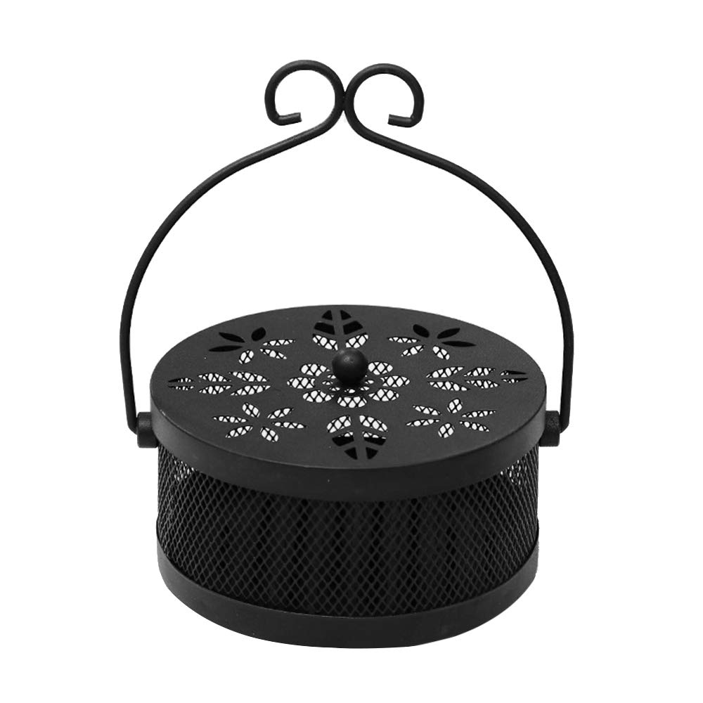 Mosquito-Repellent Incense Box,Andoer Mosquito Coil Holder Mosquito-repellent Incense Box Household Censer Incense Burner Mosquito Incense Burner with Lid