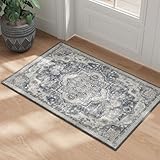 SONGMICS HOME Area Rug, 2x3 ft Rug for Bedroom, Non-Slip Carpet, Traditional Vintage Style, Home Decor, for Living Room, Kitchen, Entryway, Dining Room, Machine Washable, Dove Gray UTAR034G01