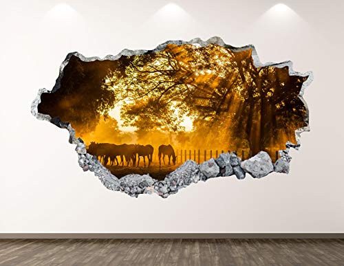 Vinilo decorativo caballos 127 x 76 cm