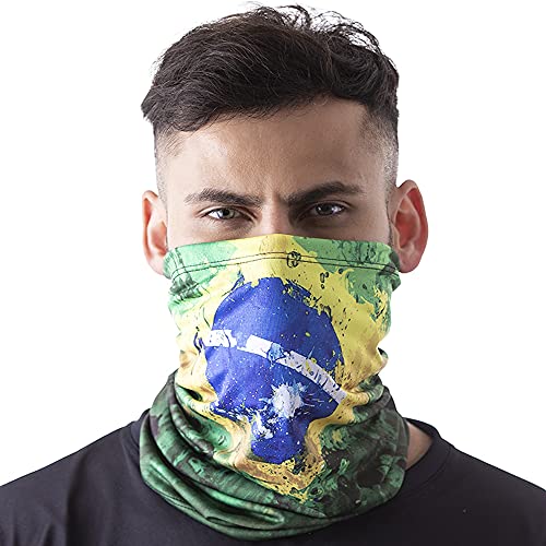 Máscara Bandana Brasil Proteção Ciclismo Pesca Moto