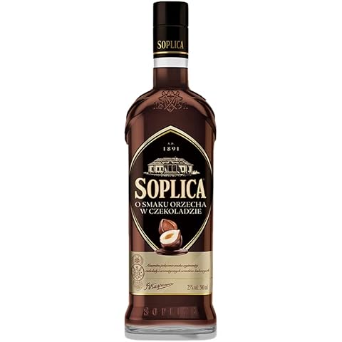 SOPLICA - Polish Hazelnut & Chocolate Vodka - Natural Ingredients - For Shots & Cocktails - 25% Alcohol - 500 ml Cover
