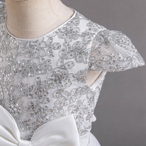 NNJXD Flower Girl Wedding Dress Tutu Birthday Party Elegant Princess Long Pageant Gown4