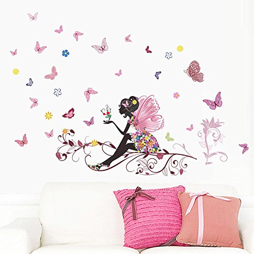 Beautyjourney - Adhesivo decorativo para pared, diseño de mariposas, 120 x 80 cm, 120cm*80cm