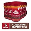 Folgers Classic Roast Instant Coffee, 12 Oz. Jar (Pack of 6)