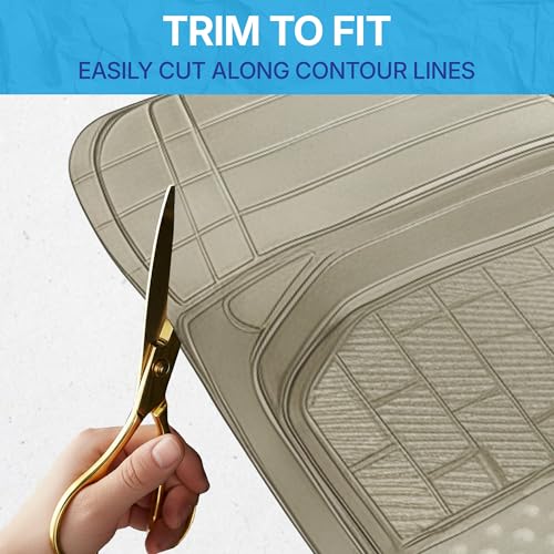 Image of KINGSWAY Accessories Premium 5 Pcs PVC Car Floor Mat Compatible with Hyundai Tucson Year 2020 to 2022, Waterproof, Anti Slip, All Weather Protection, Easy to Clean Car Foot Mats, Smoke 3G