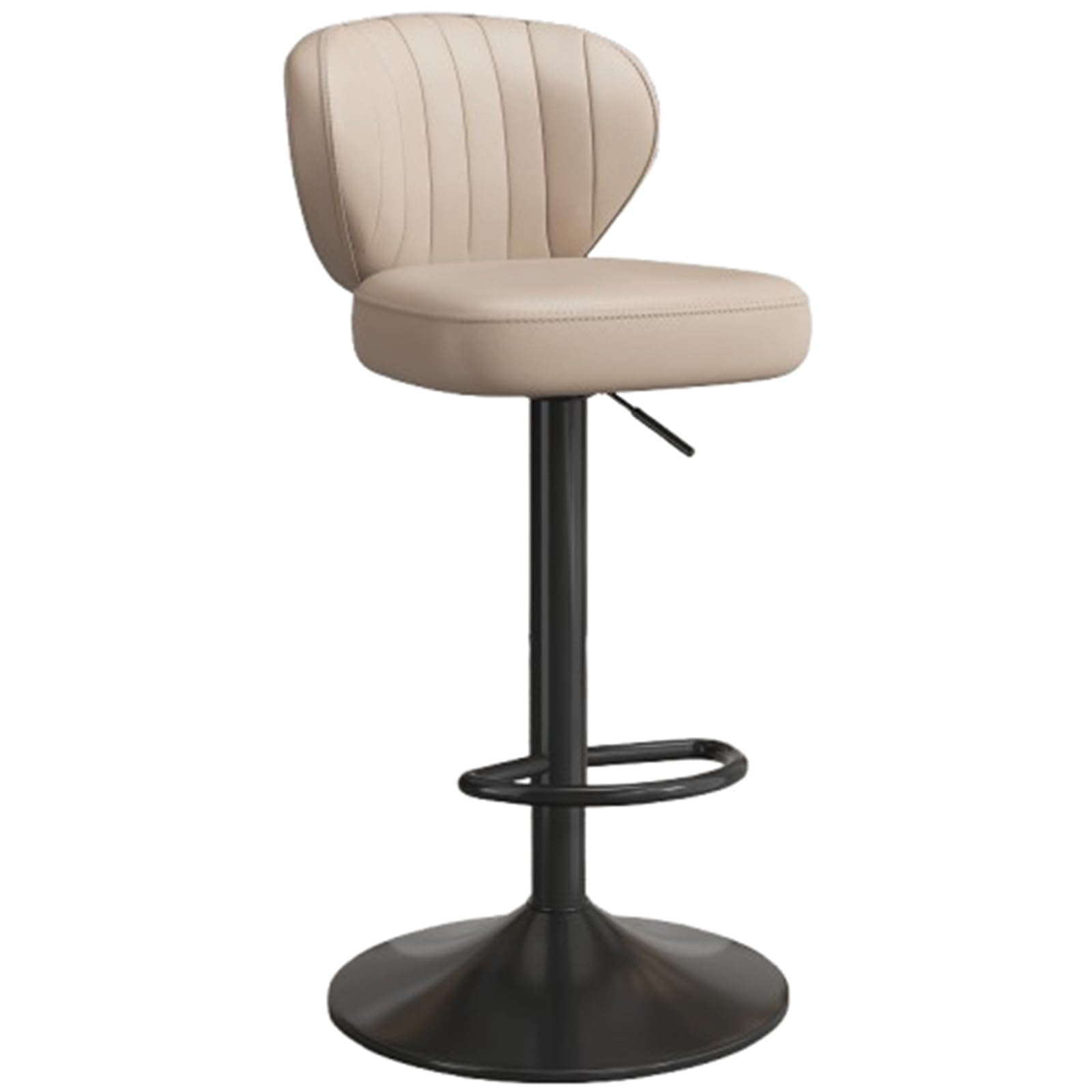 NHDVDVAV Modern Swivel Bar Stools with Backrest and Footrest,Leather Upholstered Counter Height Barstools,Chairs for Bar, Counter, Kitchen and Home,G