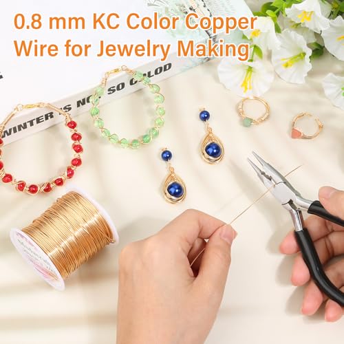 Image of 18 20 22 Gauge Jewelry Beading Wire for Jewelry Making Supplies with Versatile Pliers,Craft Jewelry Wire Tarnish Resistant