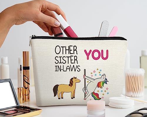 EXUQO Sister in Law Gifts,Funny Makeup Bag,Gift for Sister,Sister In Law Birthday Gifts,Funny Sister in Law Gifts,Graduation Wedding Gift for Sister Friend Cosmetic Bag Pouch4