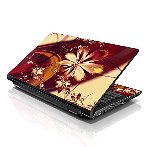 Image of LSS Laptop 17-17.3 inch Skin with Colorful Flower Floral Pattern for HP Dell Lenovo Apple Asus Acer Compaq - Fits 16.5 inch 17 inch 17.3 inch 18.4 inch 19 inch (2 Wrist Pads Free)