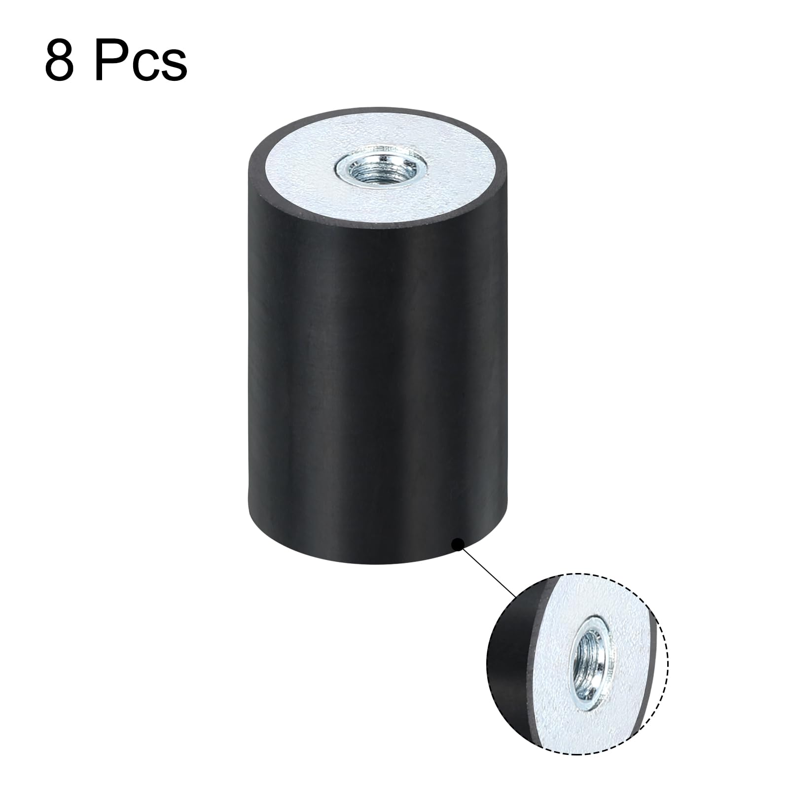 uxcell 8Pcs 20 x 30mm M5 Thread Female Rubber Mounts, Vibration Isolators, Replaces Anti Vibration Pads Flat Silent Block Base Block — Amazon image 3