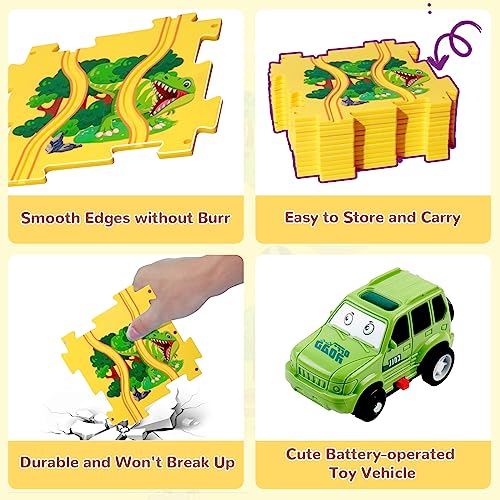 Puzzle Track with Vehicle Playset for Kid Age 3-6 - Image 3