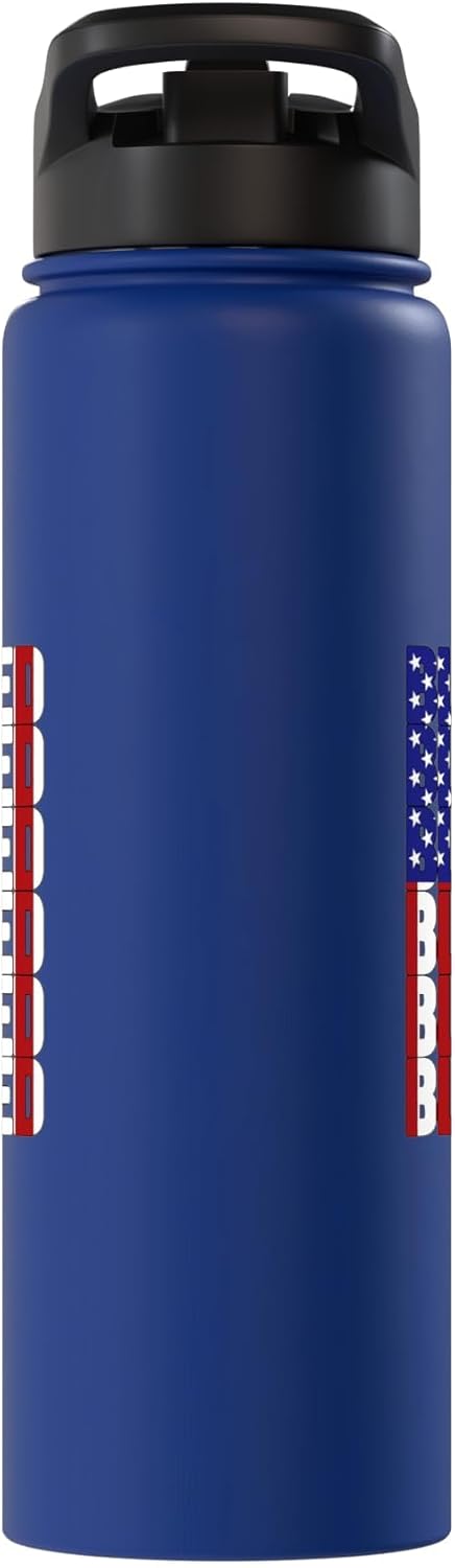 American USA Flag BLESSED USA Stainless Steel Insulated Water Bottle