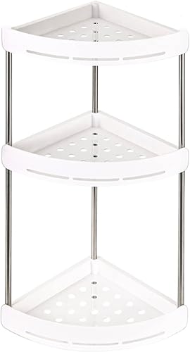 IYAR HOME Organizador de ducha de 3 niveles, estante esquinero de 12.99 x 9.45 x 24.41 pulgadas, soportes de ducha para almacenamiento interior de