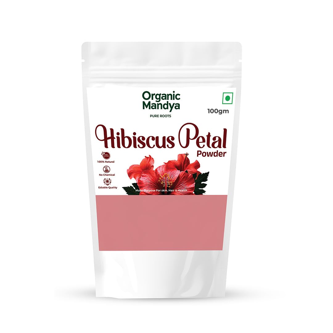 Organic Mandya 100% Natural Hibiscus Petal Powder | Pure Gudhal Ka Phool for Hair & Skin | No Chemicals, Edible Grade | Nourishes Hair, Dry Scalp & Brightens Skin | Multi-Purpose – 100g-picture-32