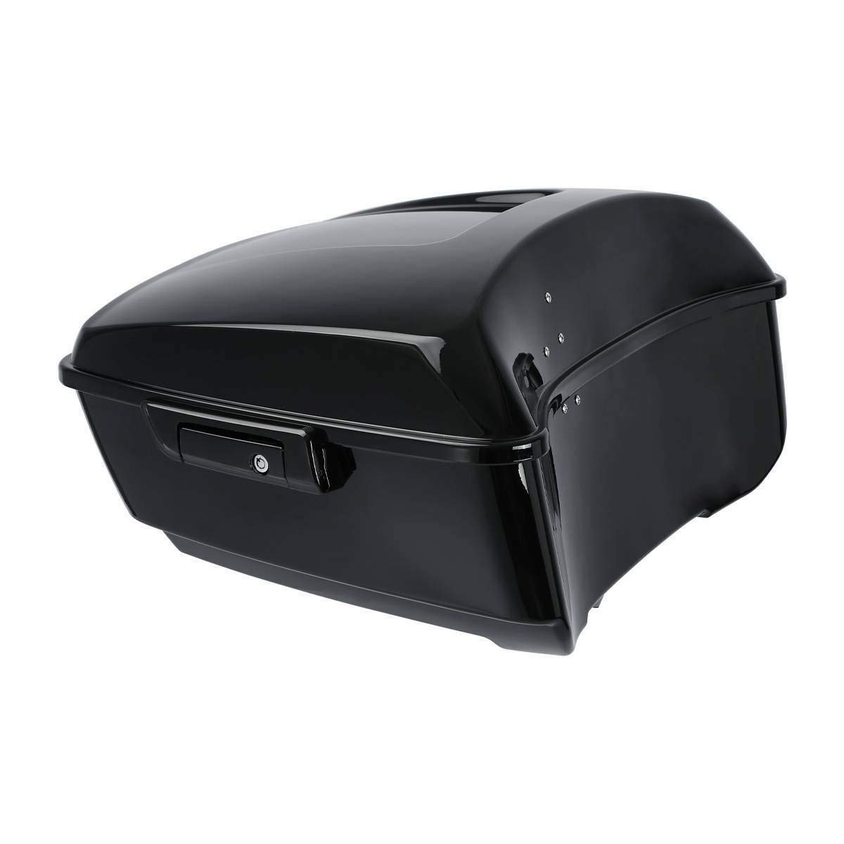 TCMT Black Latches King Pack Trunk Wrap Around Backrest Fit For Harley Tour Pak Touring CVO Road King Road Glide Street Glide Electra Glide 2014-2023