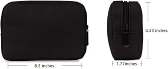 ERCRYSTO Universal Electronics/Accessories Soft Carrying Case Bag, Durable & Light-weight,Suitable for Out-going, Business, Travel and Cosmetics Kit (Small-Black)