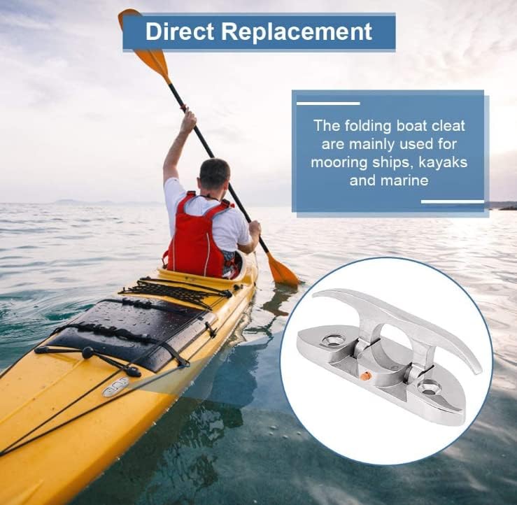 Opvouwbare Schoenplaat voor Boot, 4‑1/2 Inch 316 Roestvrij Staal Marine