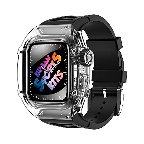 Bracelet transparent pour Apple Watch 45 mm finition cristal épuré