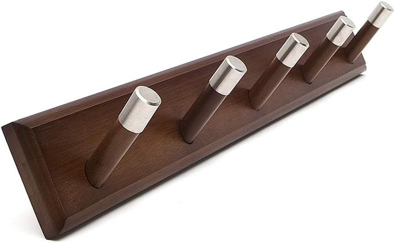 Wall Mounted Coat Rack Multi Functional Hook with 5 Hooks, Can Be Used for Jackets, Robes, Scarves and Towels(White-Patch Five-Pointed star4)