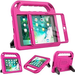Surom Kids Case for iPad Mini 1 2 3 - Light Weight Shock Proof Handle Stand Cover Case with Built-in Screen Protector for iPad Mini 1 / iPad Mini 2 / iPad Mini 3 - Rose Pink