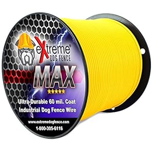   Yellow-Maximum-Performance-Dog-Fence-Wire-1000-Ft-14-Gauge-Wire-with-Ultra-Thick-60-Mil-Polyethylene-Protective-Jacket-Designed-for-Max-Life-Reliability-and-Low-Signal-Loss-Universal-Compatible