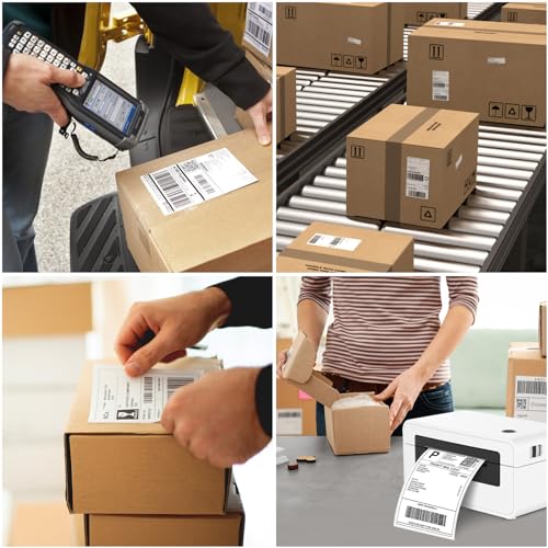 Image of Joyberg 4x6 Thermal Labels 240 PCS, Shipping Labels, Strong Adhesive Thermal Label, White Printer Paper /Label (Pack of 3)