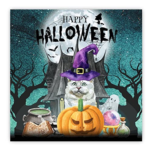 Panneau bois Halloween lune corbeau déco murale entrée