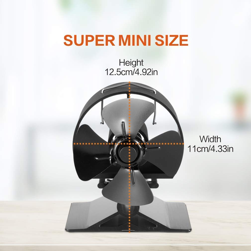 CRSURE SF-524 Stove Fan 4 Blades Electric Fi Stove Fan, Heat Powered Stove  Fan, Large Rooms for Fi Wood Stoves Environmentally Friendly Without  Electricity. : Amazon.co.uk: DIY u0026 Tools