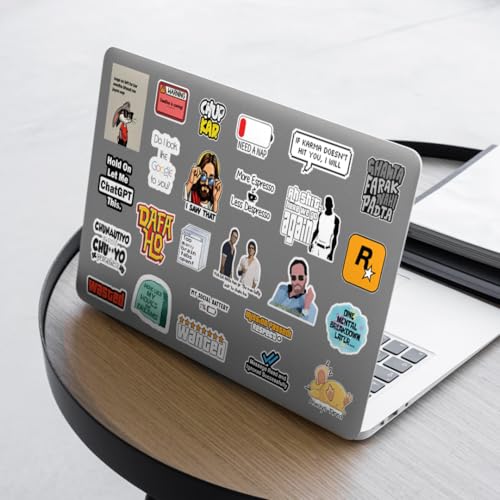 Image of Relatable Aesthetic Sticker Pack - Funny Quotes, Gen-Z Vibes, Desi Slang - 4 A4 Sheets - for College Students, Laptop, Skateboard, Notebook
