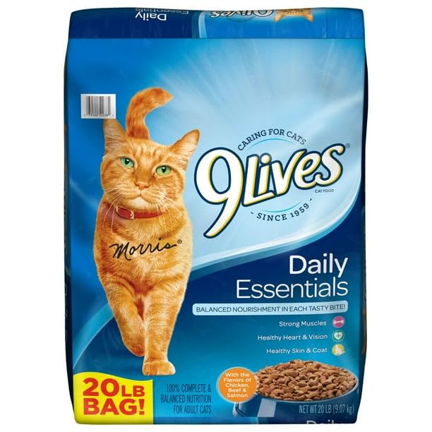 Daily Essentials Dry Cat Food, 20 Lb. Bag, Provides Essential Building Blocks to Help Support A Healthy Life, Taurine Helps Support A Healthy Heart and Clear Vision